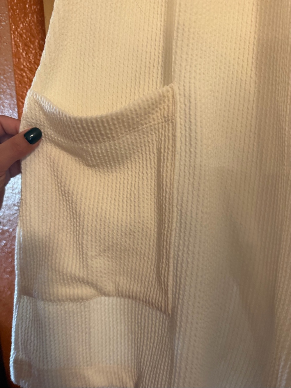 Women’s Cream Waffle Knit Romper - Picture 3 of 5
